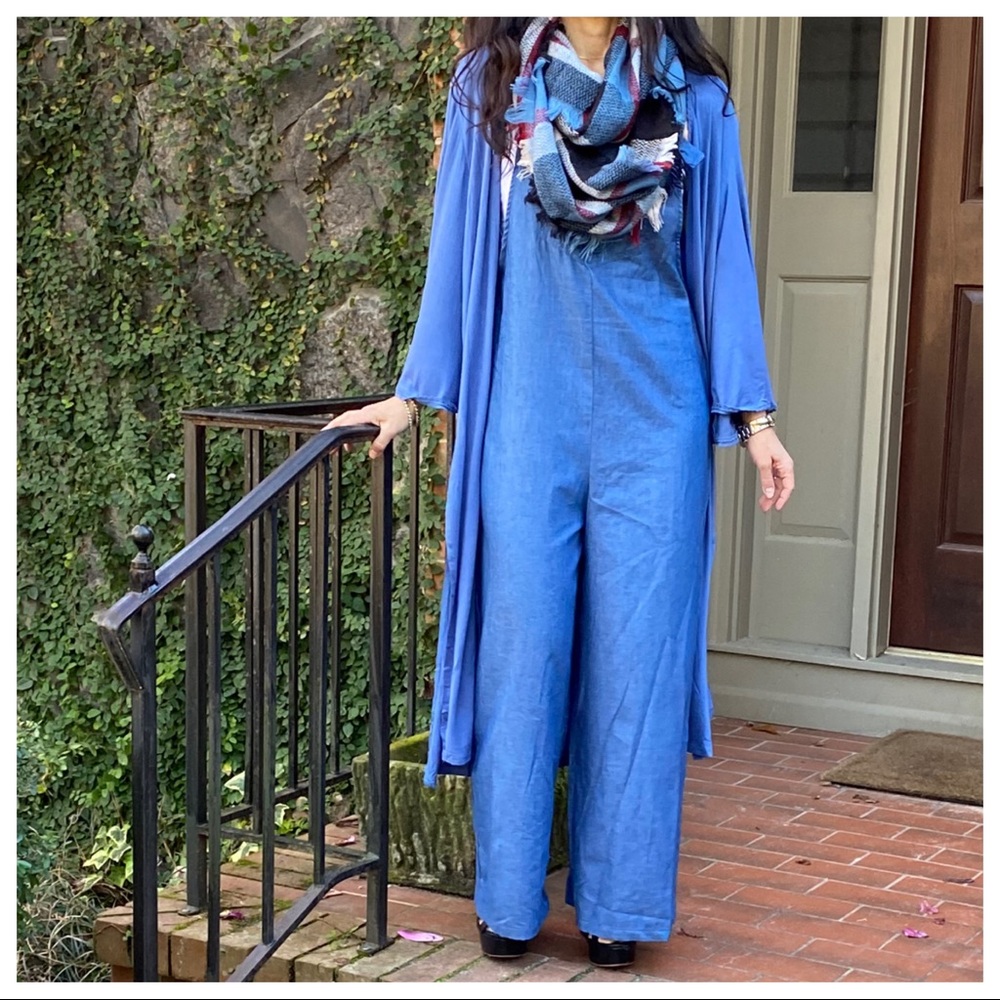 ✨LAST ONE✨Chic denim wide leg jumpsuit - Picture 8 of 8